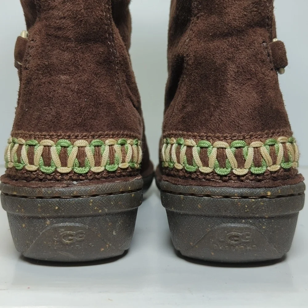 UGG Australia Kona Brown sheepskin winter boots womans size 6 EU 37